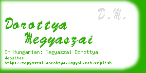 dorottya megyaszai business card